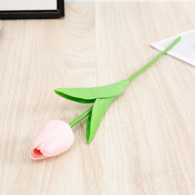 Artificial polyurethane tulip stem, realistic touch, wedding & home décor, lightweight 0.015 kg