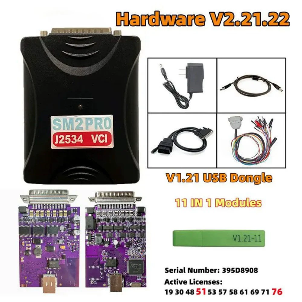 Трансграничный SM2 PRO J2534 VCI Pcm ECU Programmer V2.21.22 PCM TOOL