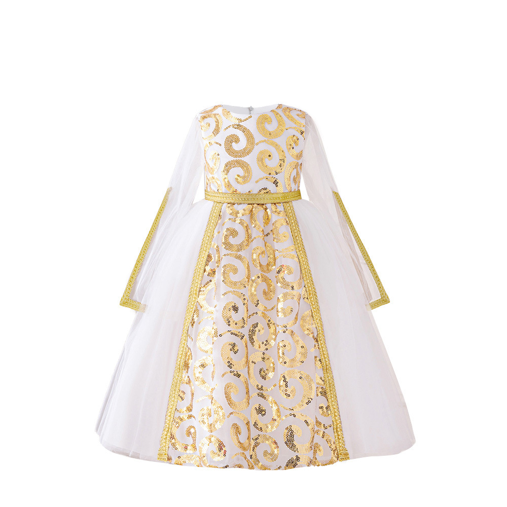 Nuevas vestidas de niñas transfronterizas, vestidos de princesa, vestidos de boda, vestidos de flores, vestidos de perlas