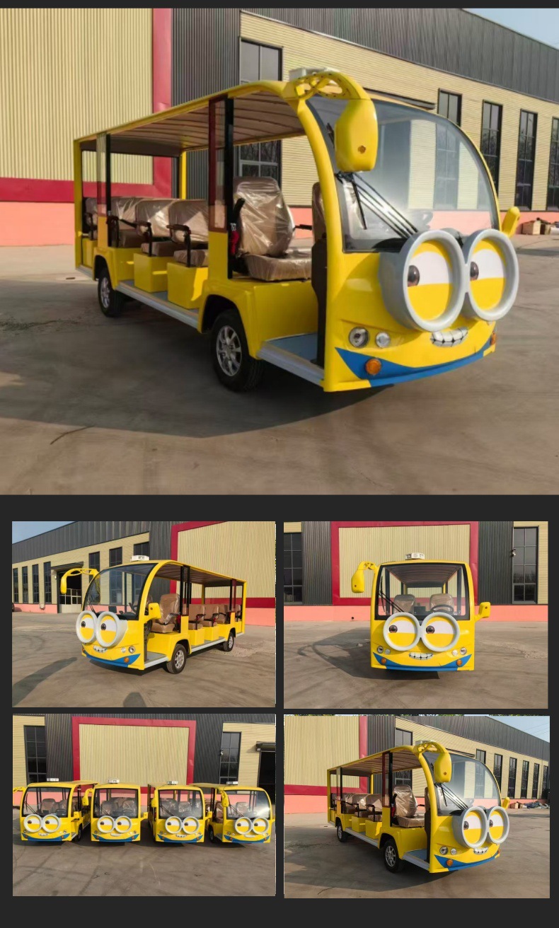 8-14 Seat Electric Sightseeing Vehicles for Amusement Parks, Hotels, Real Estate Offices, School Receptions, and Tourist Attractions