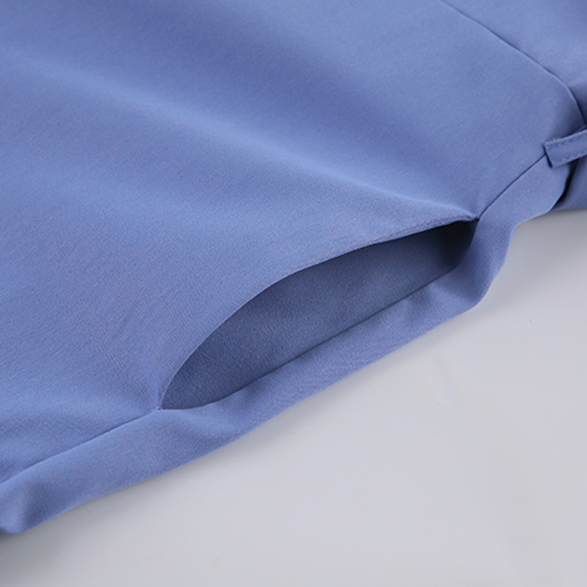 Fashion Solid Color Polyester Full Length Patchwork Casual Pants