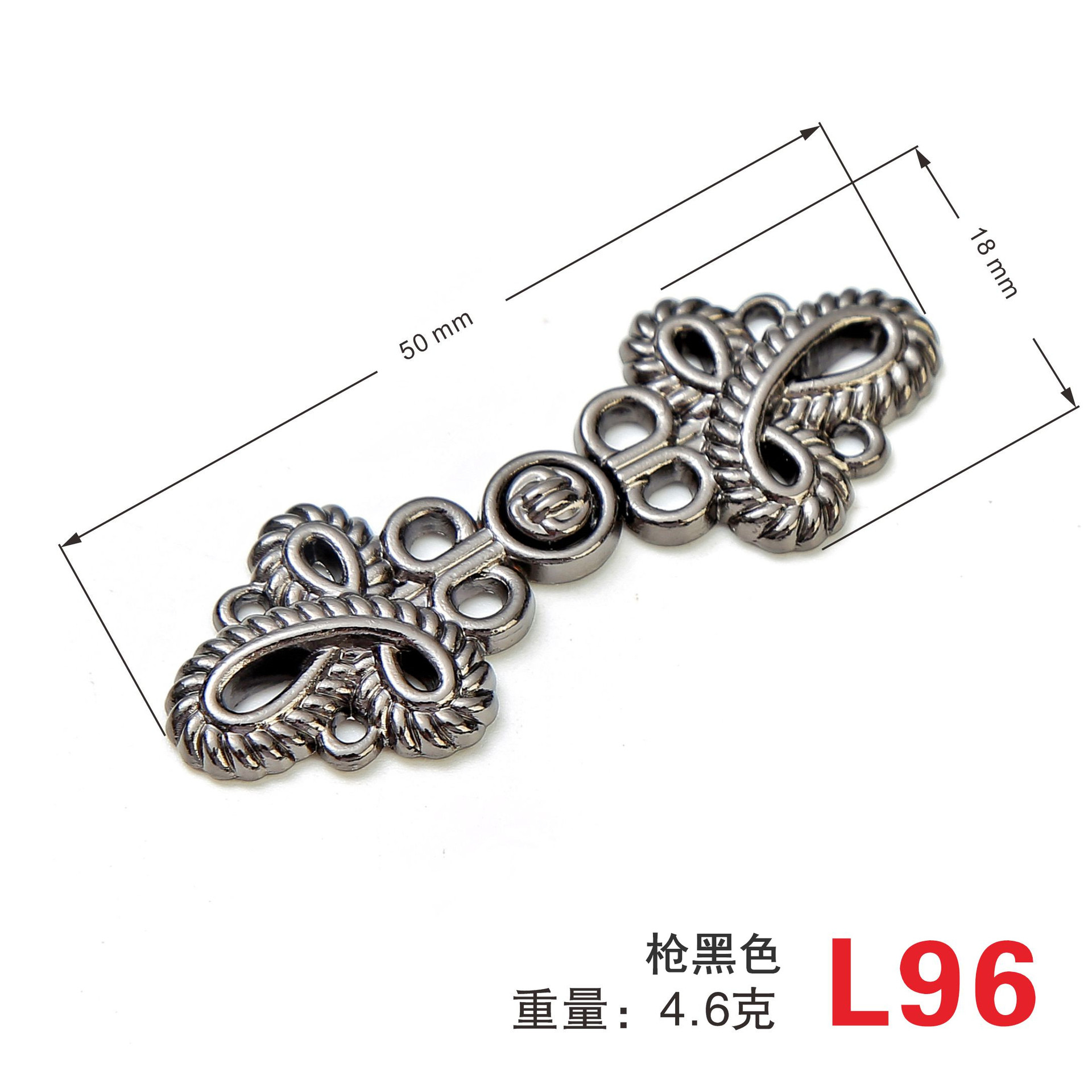 チャイナドレスの金属の一字のバックルの中国風のボタンの合金のdiyの縫い目のボタンの装飾は新しい中国式のロックの棒を掛けます。