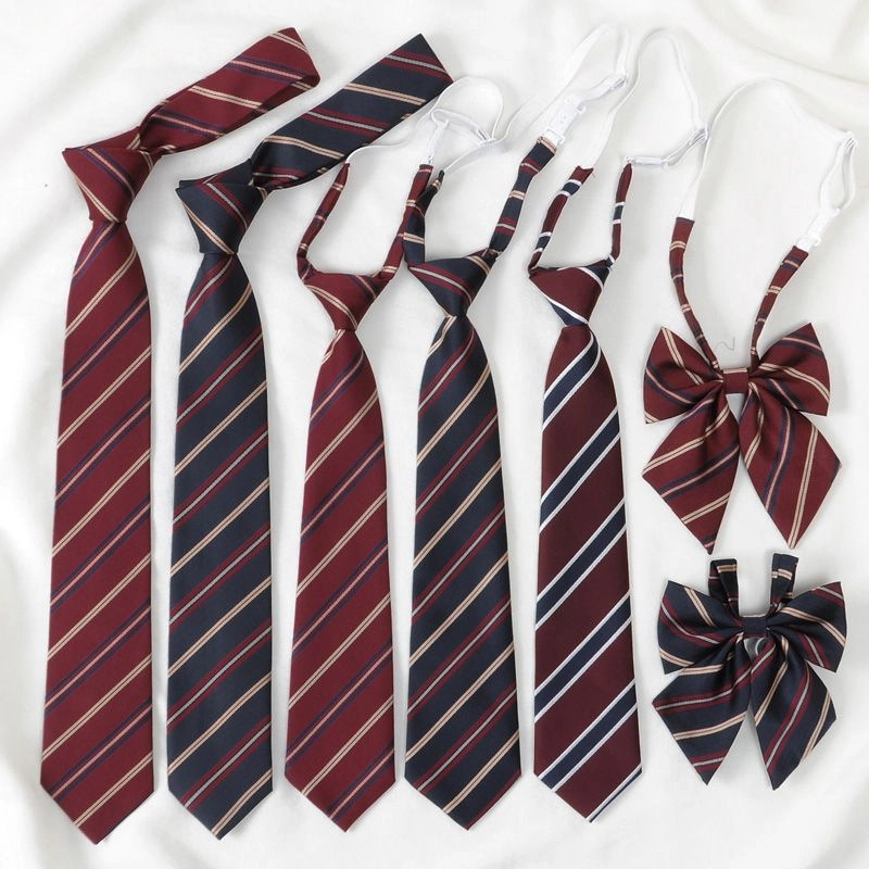 Burgundy Bow Tie Shirt Jk Bow Tie Pre-Tied Striped Accessory Student Academy Style Dk Tie Versatile Black Burgundy Bow Tie Shirt Jk Bow Tie Pre-Tied Striped Accessory Student Academy Style Dk Tie Versatile Black