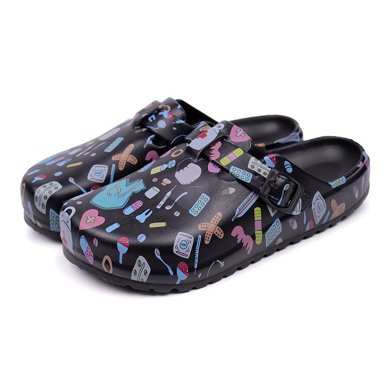 Croc Shoes Cute Cartoon | Animal Slippers Cartoon Wholesale Baotou Protective Shoes Cartoon Nurse Shoes Women's Cross-Border Eva