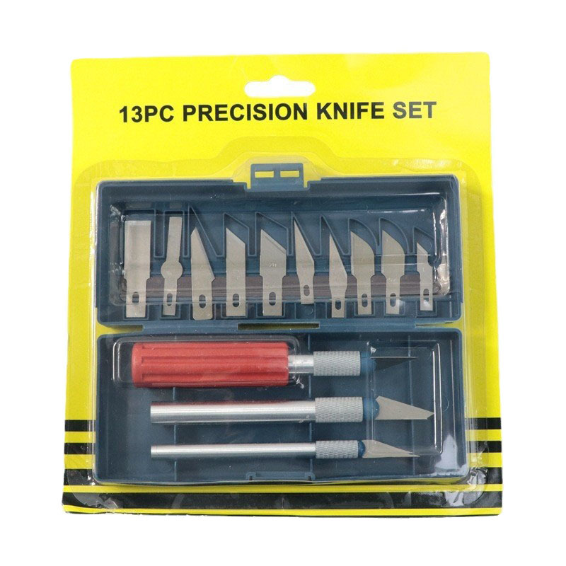 刻纸刀剪纸工具美工刀刻刀套装雕刻刀贴膜美工刻刀13片刀头模型刀