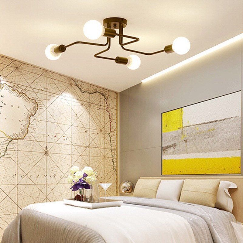 Amazon American Style Living Room Creative Decoration Industrial Style New Simple Personality Clothing Store Restaurant Iron Ceiling Lamp