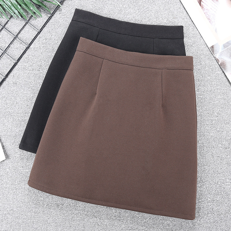 纯欲辣妹毛呢包臀裙2025秋冬女装高腰显瘦一步裙防走光半身裙8302