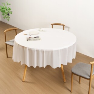 Wholesale disposable tablecloth solid color multicolor optional round (84in)peva plastic tablecloth tablecloth