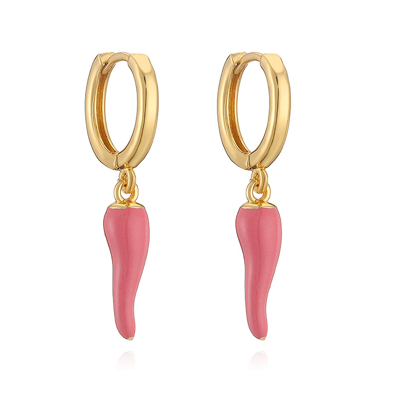 Date, Tea Party Occasion 1 Pair Korean Style Geometric Irregular Enamel Copper Drop Earrings