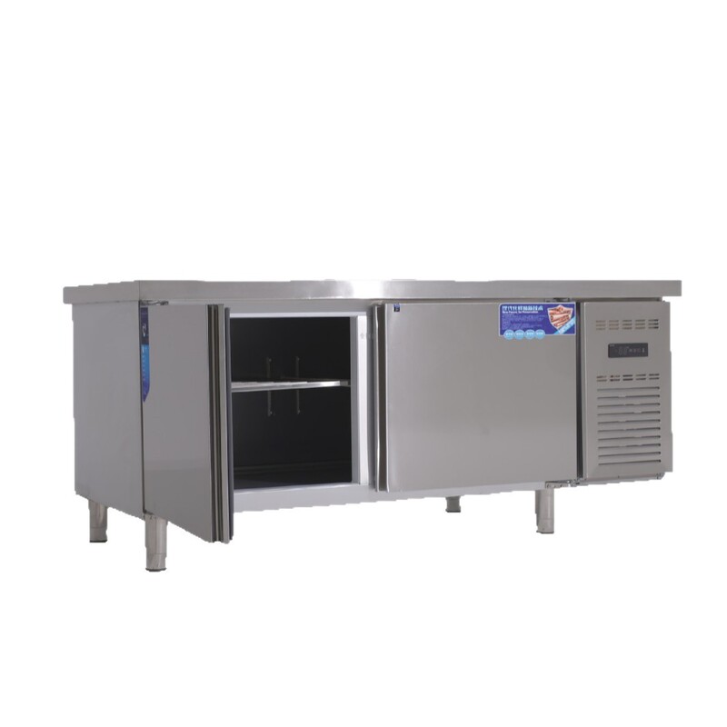 ホテルのキッチン冷蔵冷凍作業台冷凍庫ステンレス鋼操作台バックキッチンフラット冷凍庫銅管保存|undefined