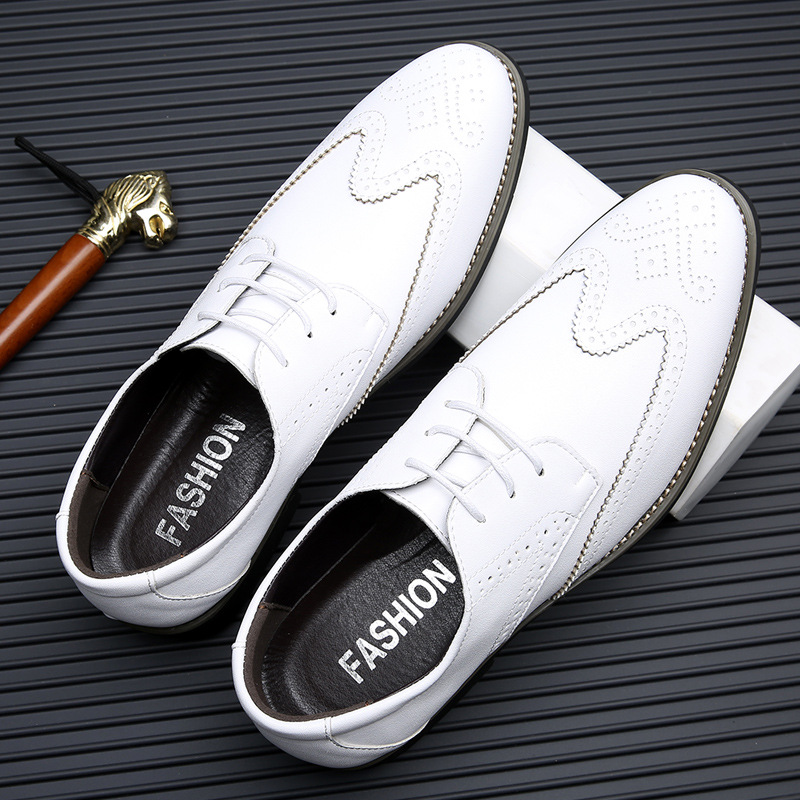 Scarpe casual comode con punta quadrata in pelle Oxford da uomo_voghion.com