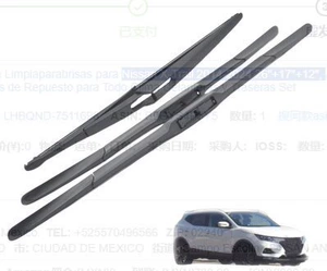 Nissan X-Trail 2014-2024 üçün 26"+17"+12" şüşə silgəcləri