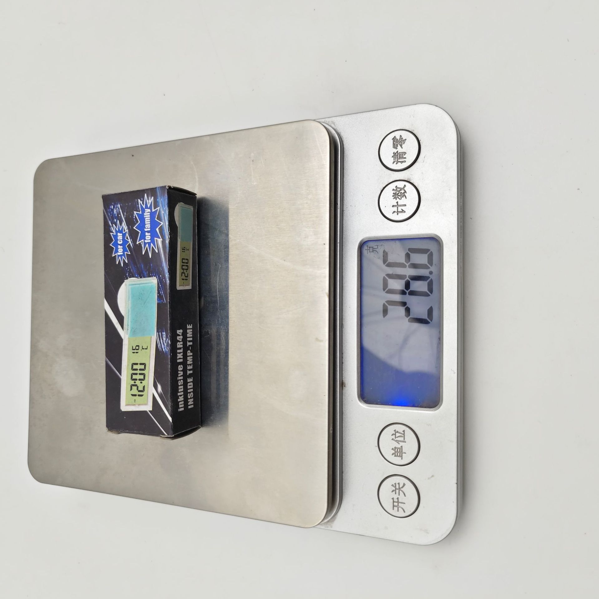 Suction Cup Electronic Clock for Display, Glass Time Display, Car Accessories, LCD Car Electronic Clock, Dual-Use Thermometer