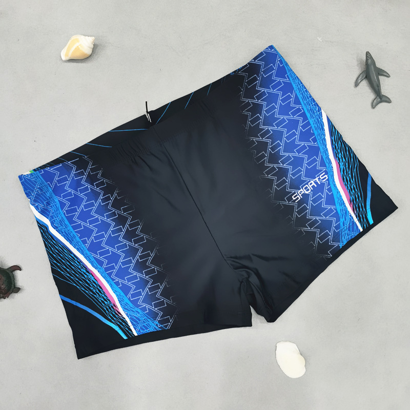 New Men's Haojiajian Fashion Slim-fit Boxer Swimming Trunks Men's Hot Spring Beach Swimming Trunks 93233