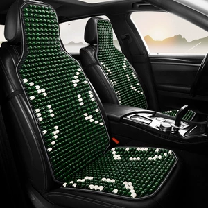 New Cool Car Seat Cushion Wooden Bead Backrest Lumbar Support Three-Piece Set Summer Cool Breathable Universal Non-Slip Cooling Cushion Wholesale