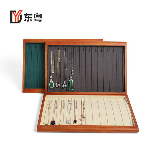 Solid wood jewelry display stand jewelry jewelry display tray ring pendant viewing pallet bracelet necklace tray storage tray