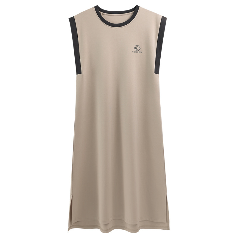 Pijama de verano de algodón delgado chaleco sin mangas pijama de algodón casa ropa de verano más grande ocio se puede usar fuera