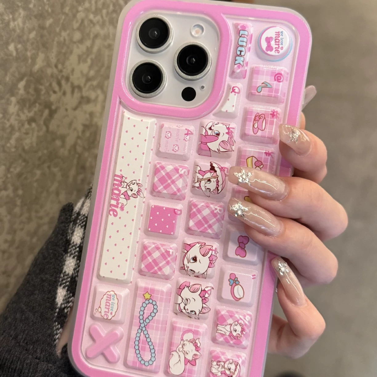 Apple, iPhone16, мультяшный совместимый чехол для телефона, клавиатура, 16promax, 15