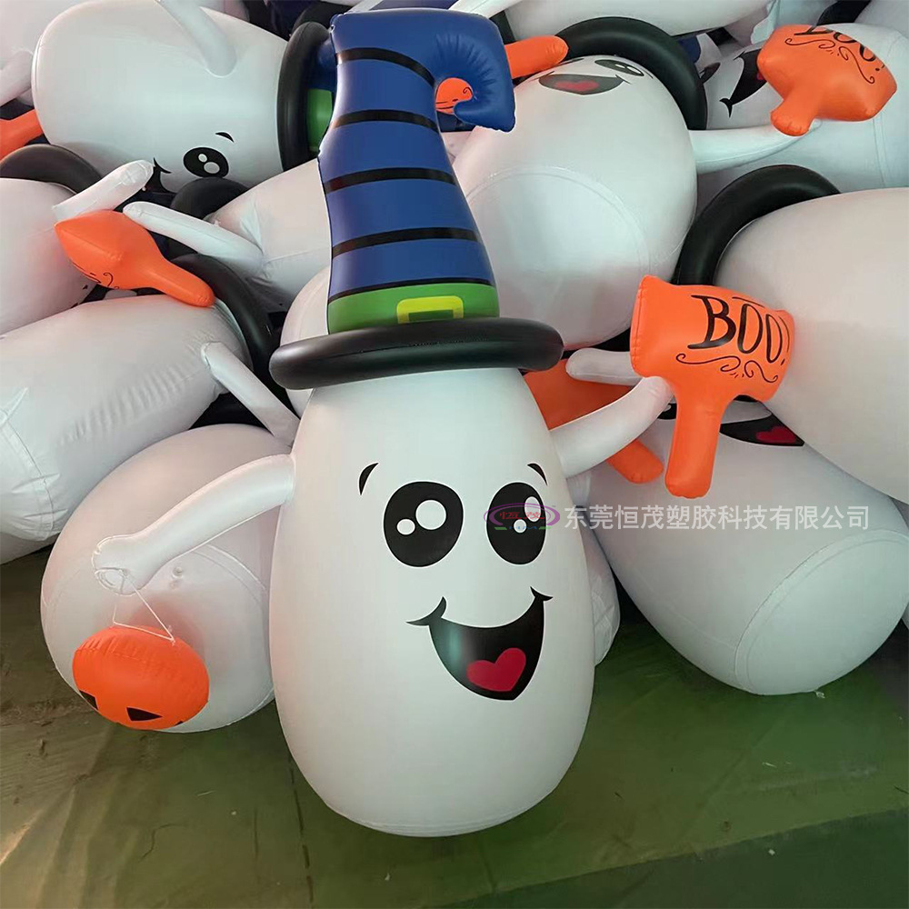 Inflatable white ghost Christmas roly-poly doll PVC