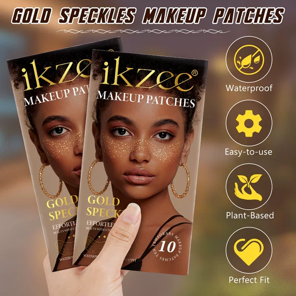 Cross-border ikzee freckle stickers gold hot silver Christmas freckle tattoo freckle waterproof European and American party makeup stickers