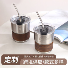 单层304不锈钢手柄杯户外露营啤酒杯促销礼品便携咖啡杯印制LOGO