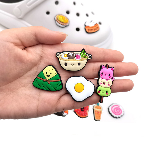 Cute cartoon food series shoe flower, Crocs shoe buckle, garden shoe decorative buckle croc
