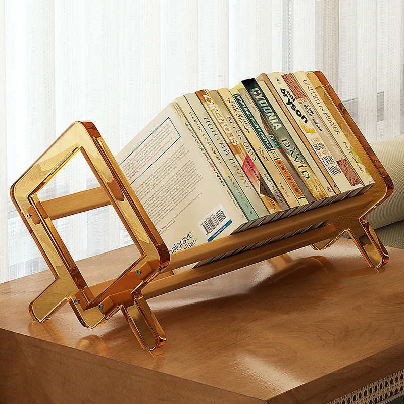 Estantes de escritorio creativos acrílicos estantes de estudio domésticos fácil de organizar y almacenar libros de escritorio estantes de exhibición