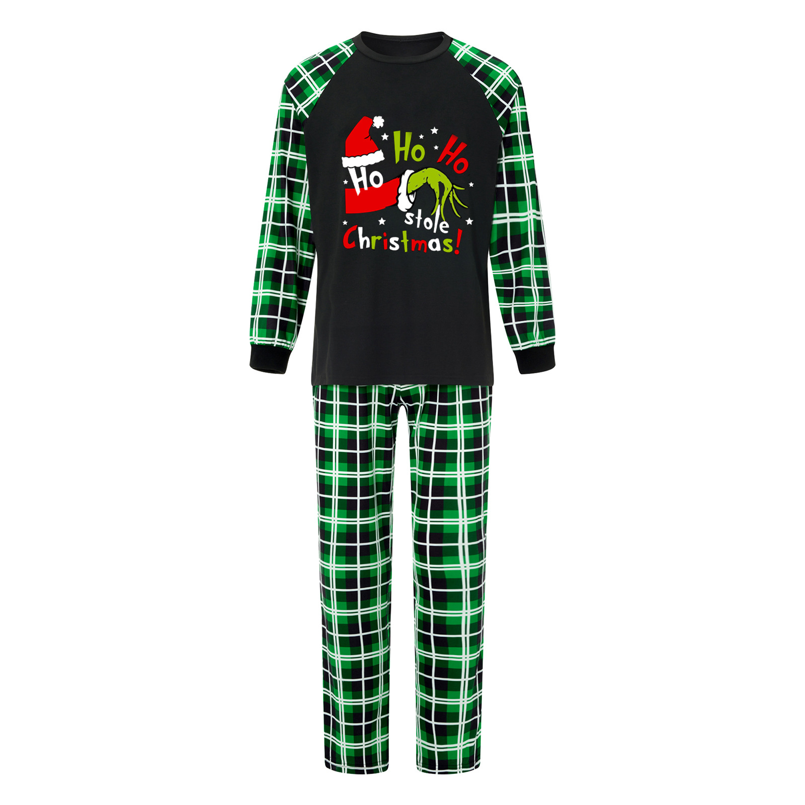 Conjuntos de trajes familiares a juego Moda navideña Ropa para padres e hijos Pijamas Ropa para el hogar Cuadros Dos piezas_voghion.com