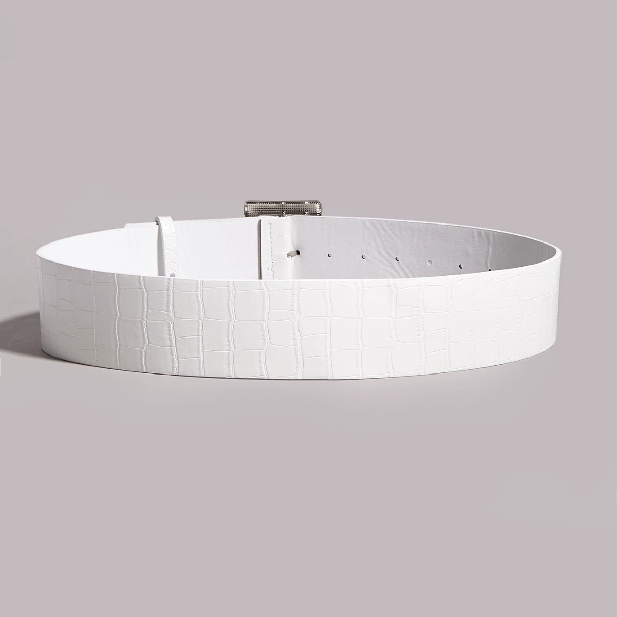 Belt, fitted brace, suitable with a skirt, crocodile print, American style