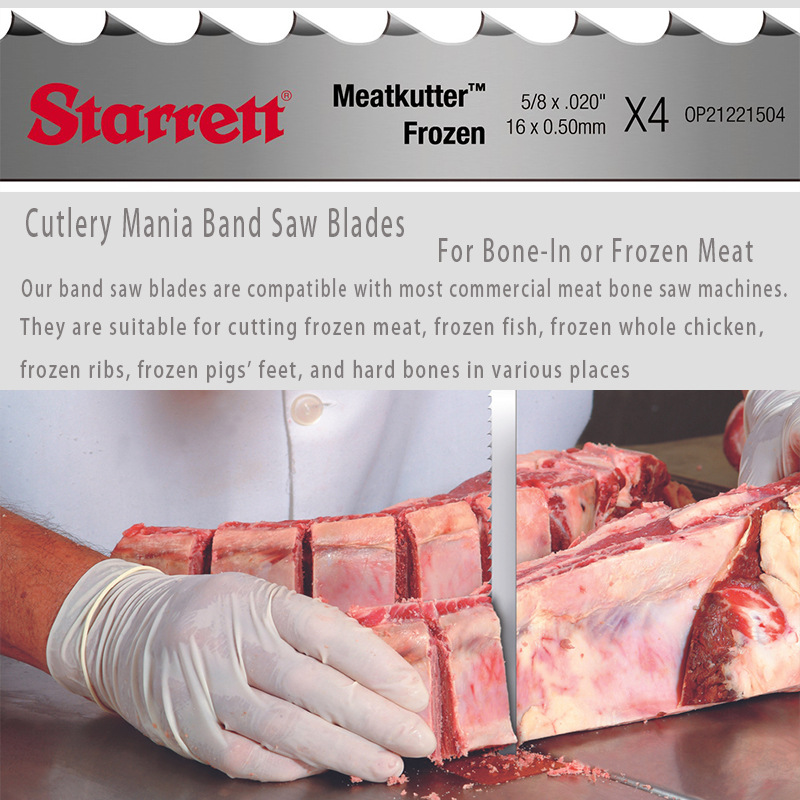 Hoja de sierra de hueso American Steili Hoja de sierra de hueso de carne congelada 1650 Hoja de sierra 210 Hoja de sierra de corte de hueso QG250