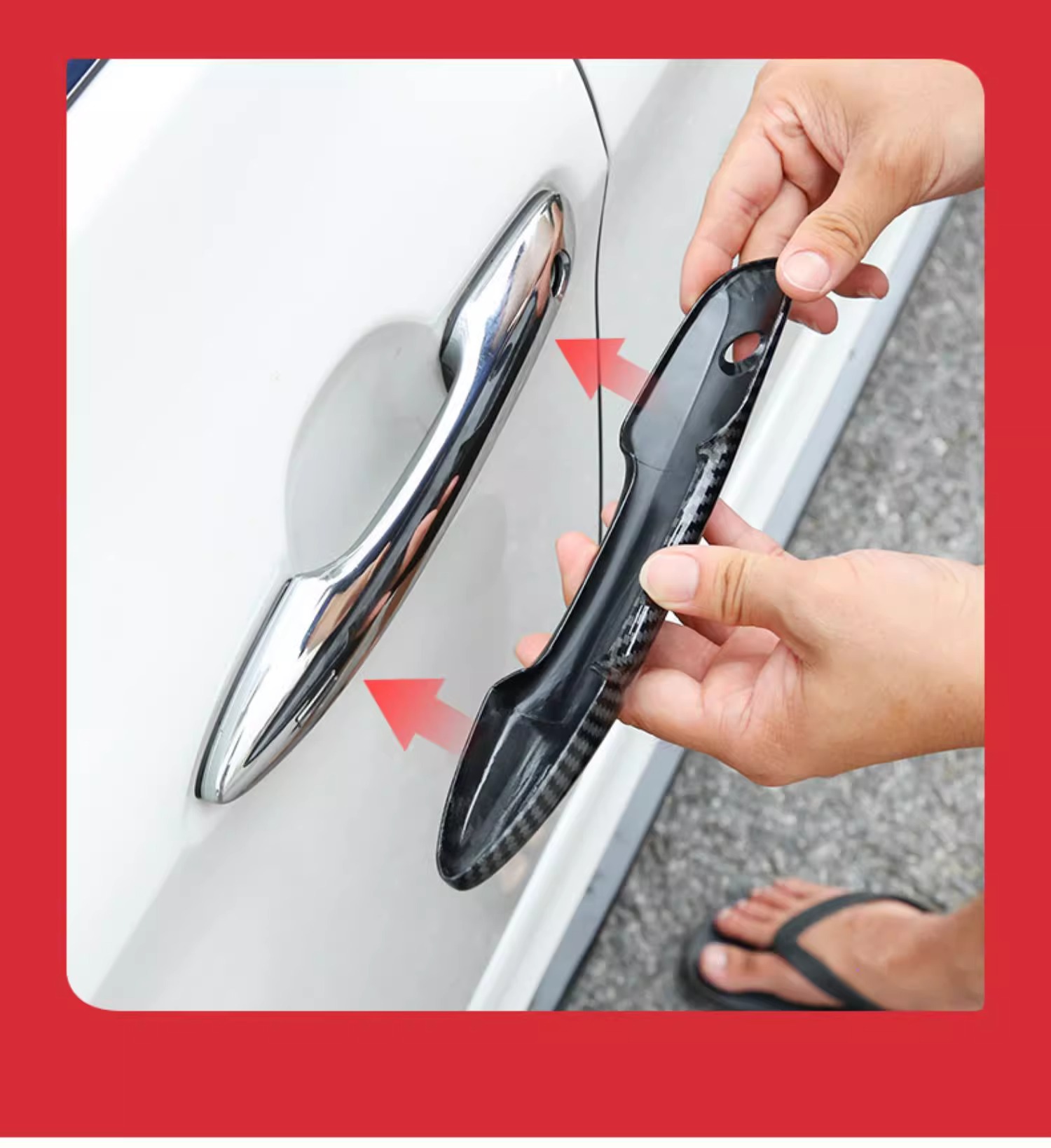 Special for Camry Rafa Landa Car Door Handle Blackening Asian Dragon Corolla Sharp Release Adhesive-Free Buckle Handle
