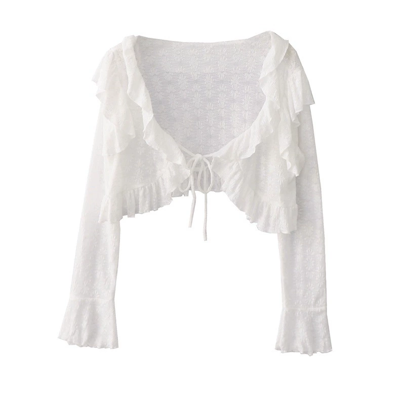 Spring lace cardigan, комплект, французский стиль, флористический принт, утягивающий эффект