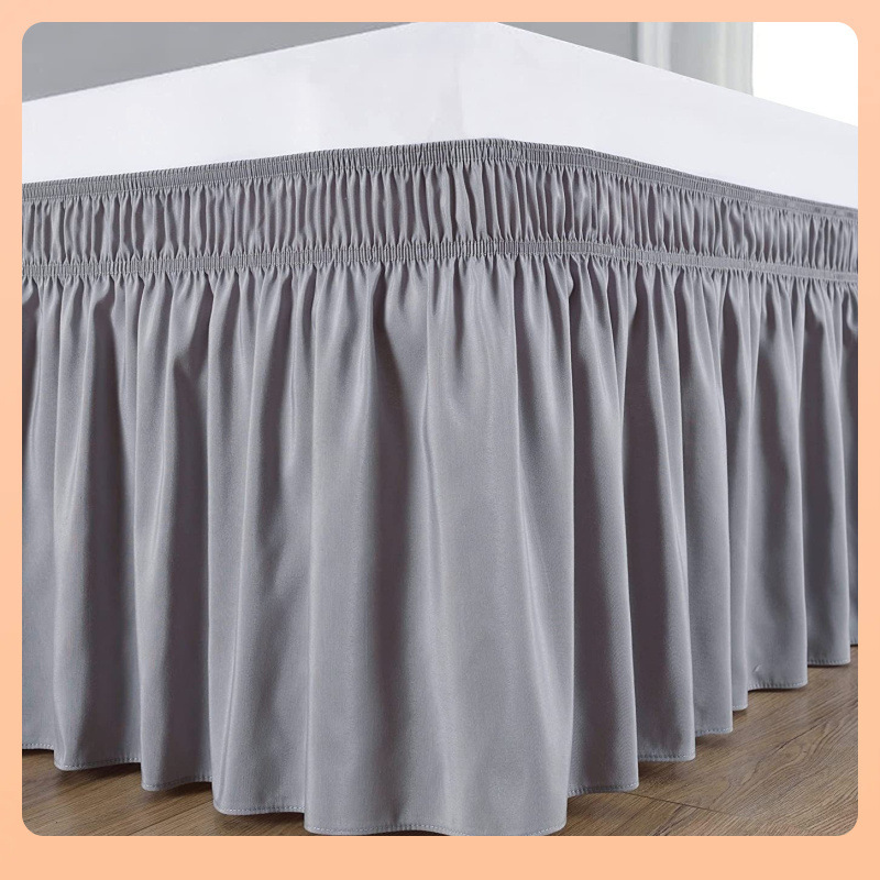✅ Wholesale Cross-Border Non-Slip Bed Skirt, Same Style as Amazon, Foreign Trade Size, European and American Style, Elastic Band, Easy to Change, White Cover