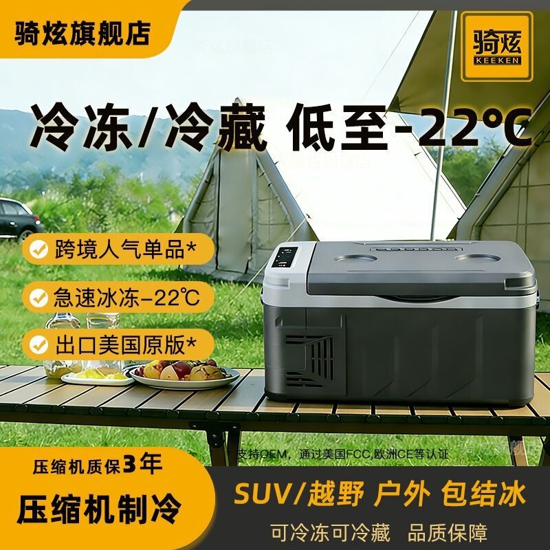 Qixuan New Model Car Refrigerator 12V24V Dual-Use for Car and Home 220V Refrigeration and Freezing Preservation Outdoor Camping Sedan