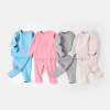 Children's cotton pijama, thermal underwear, set, keep warm demi-season umbilical bandage, clothing for boys, high waist