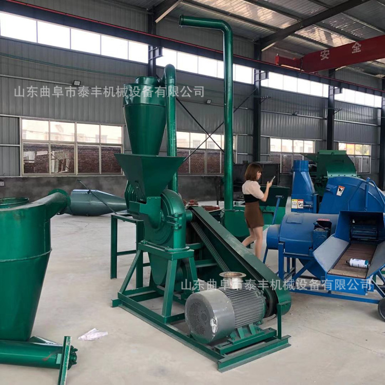 600型双面齿盘麸皮豆粕粉碎机120目制香原料粉碎机工业钙打粉机