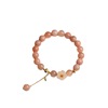 Organic bracelet solar-powered natural stone jade flower-shaped, universal accessory, simple and elegant design