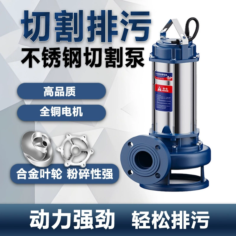 Нержавеющая сталь резки канализационные насосы 220V Домашний септик канализационные насосы 380V Биогазовые реакторные насосы для навоза