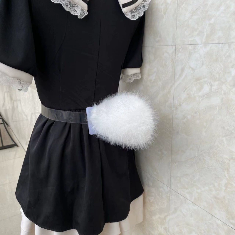 Hand-painted electric rabbit tail movable lamb tail 2D comic exhibition stage performance props tail