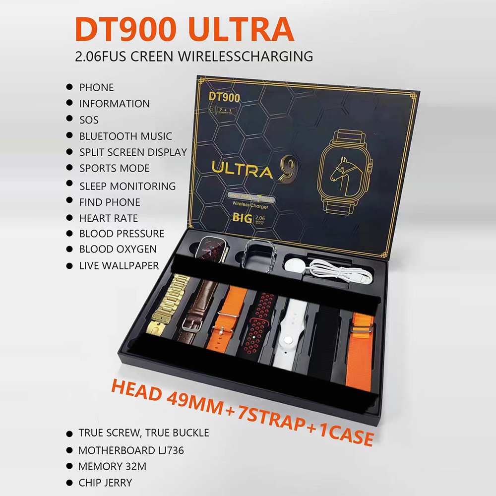 Huaqiang North DT900 Smart Phone Watch 7 1 Bluetooth Call 5 1 Sports 3 1 Multifunctional Sports Men and Women