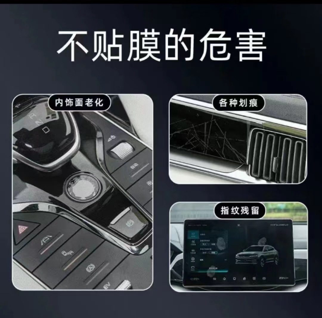 Suitable for 19-25 Audi A6L Instrument Special Screen Central Control Body Interior Sticker Modified Transparent Protective Film