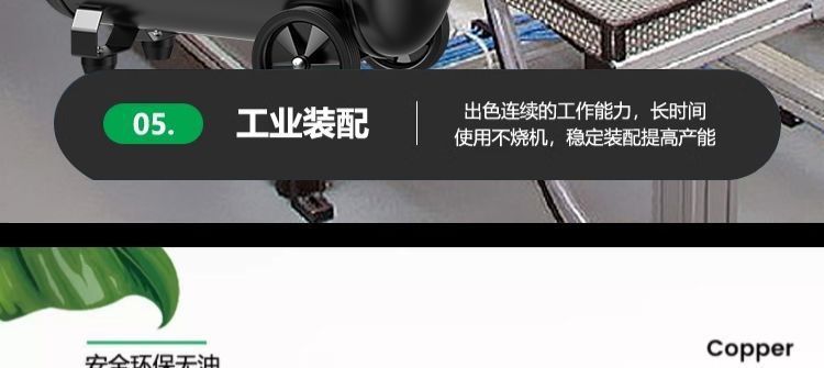 Oil-free silent air compressor, small 220v portable woodworking air pump, high-pressure air pump, practical air compressor