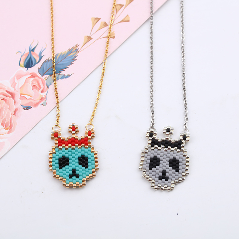 Fashion Pumpkin Cartoon Character Mermaid glass Titanium Steel Metal Womenu0027S Necklace 1 Piece