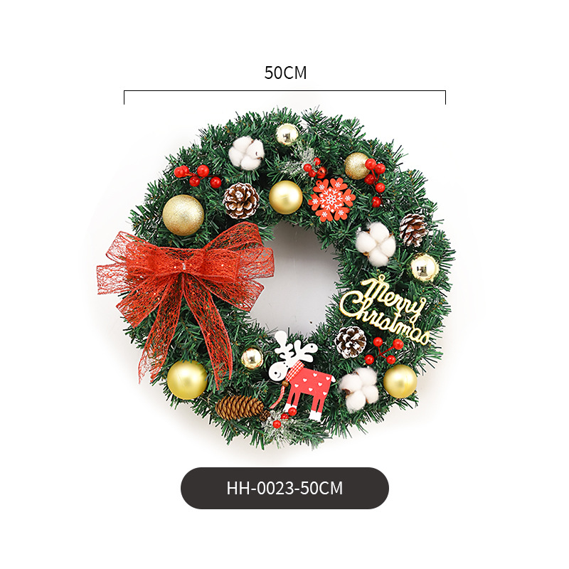 Amazon popular guirnalda de Navidad ratán 40/50/60cm decoración de Navidad Garland puerta colgando escena diseño