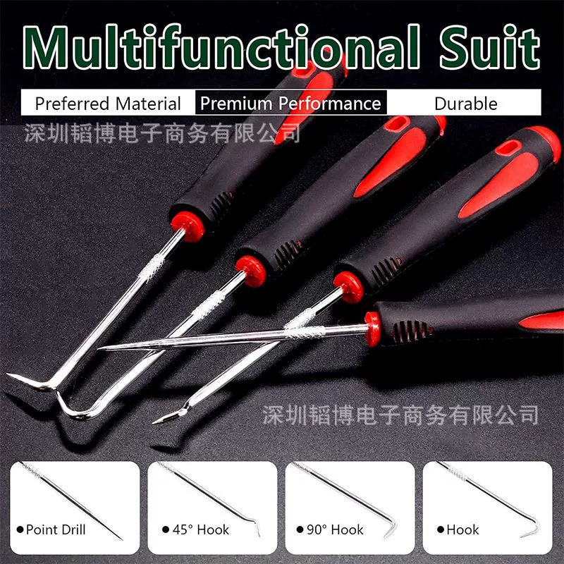 Отвертка с сальником, набор из 4 предметов, тяговый крюк, отвертка, съемник, очистка камня, инструмент для ремонта автомобилей