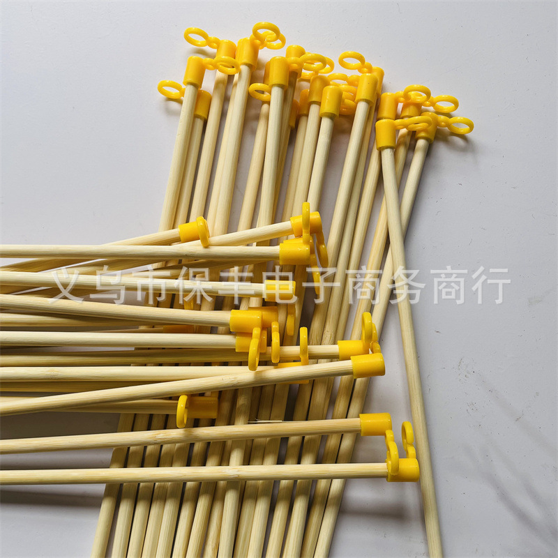 Bamboo wooden portable pole mid-autumn lantern children diy handmade lantern pole accessories handle primary color wooden pole wholesale
