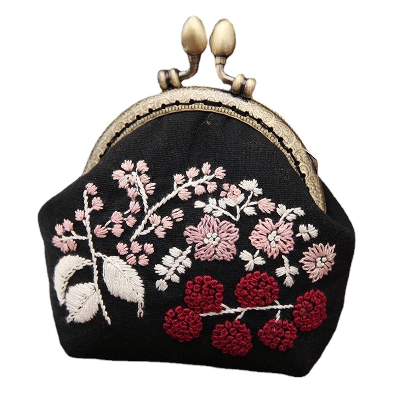 Jinhao tela de bolsillo Bolsa de Oro hecho a mano material de bricolaje bolsa de almacenamiento de flores de tela artesanía cartera