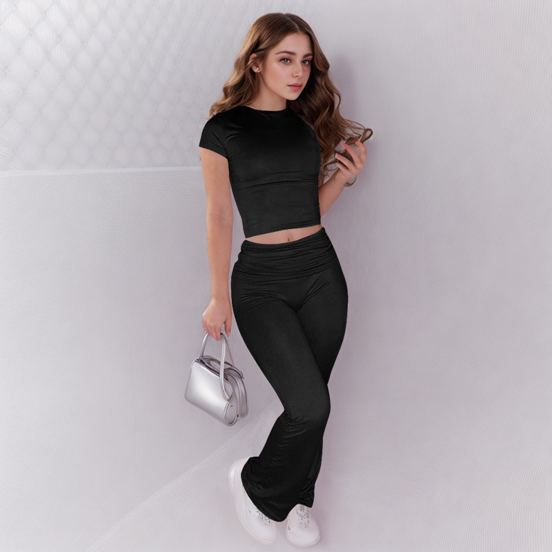 Holiday Daily Women's Streetwear Solid Color Spandex Polyester Pants Sets Pants Sets display picture 15