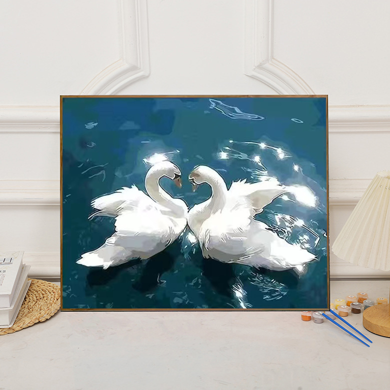 Pintura de aceite digital DIY hecho a mano color relleno pintura digital pintura colgante planta flor paisaje hermosa pintura decorativa fábrica al por mayor