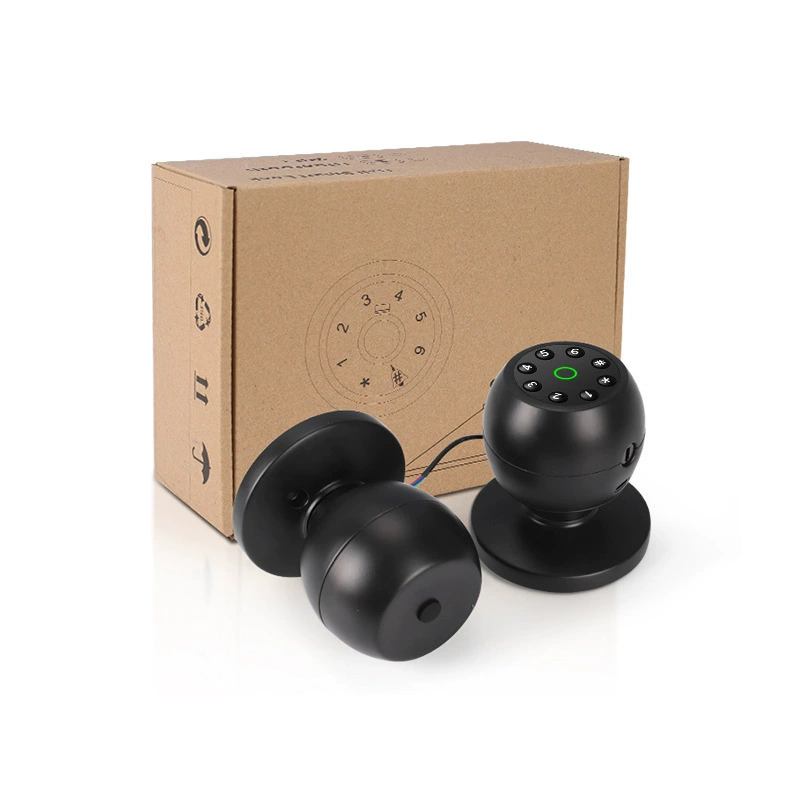 Household spherical smart lock semiconductor fingerprint recognition password lock smart lock key lock smart spherical mechanical lock